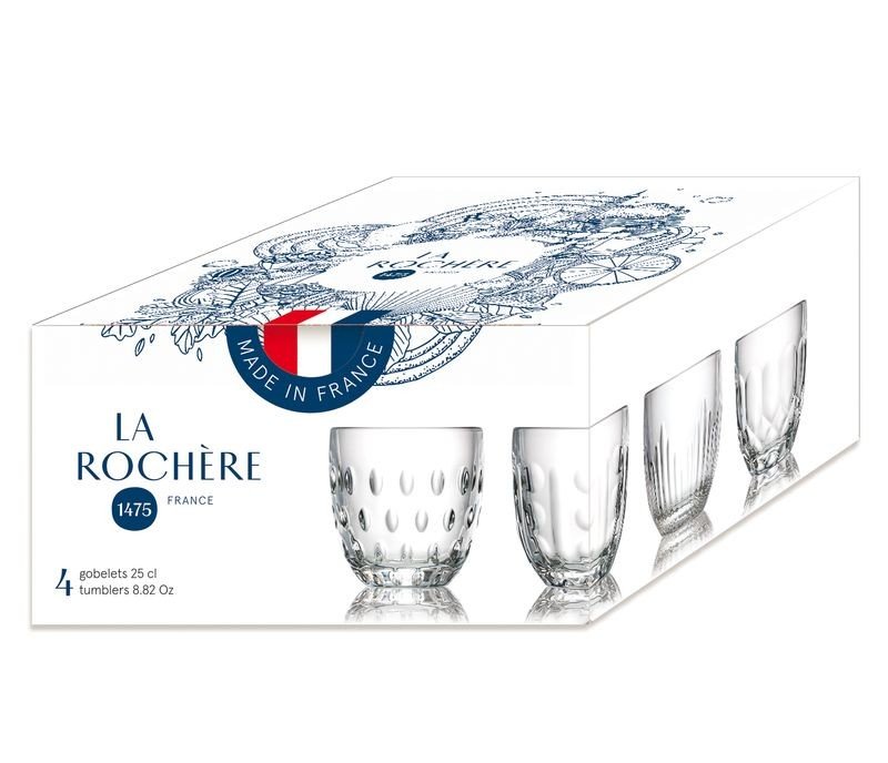 Zestaw 4 szklanek La Rochère Gobelet, 230 ml