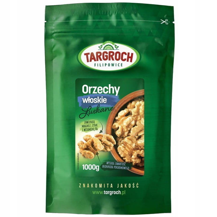 Targroch Orzechy włoskie łuskane 1000g Orzech włoski 1kg Polska/Ukraina