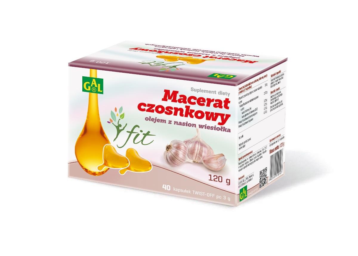 GAL Macerat czosnkowy olejem z nasion wiesiołka FIT x 40 kaps twist-off Gal