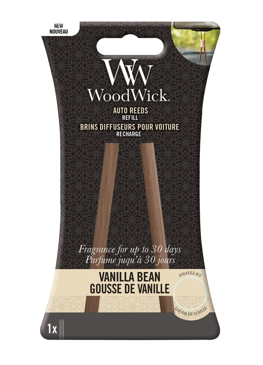 Woodwick Vanilla Bean pałeczki zapachowe do auta WW uzupełnienie Woo000557