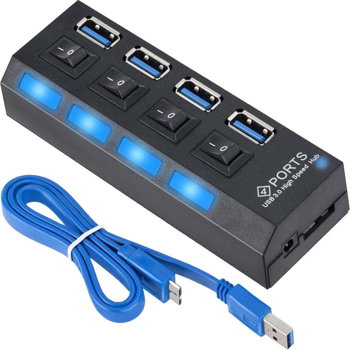 Rozdzielacz Portów HUB USB Rozgałęźnik 4x USB 3.0 ISO TRADE