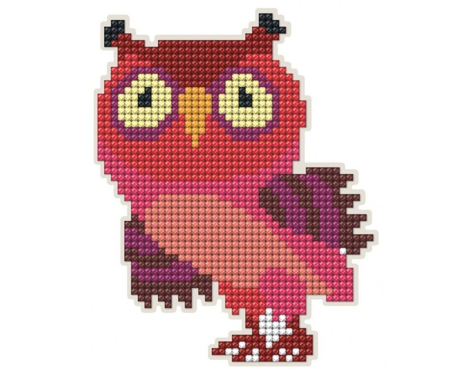 Diamentowa mozaika z magnesem sowa 2