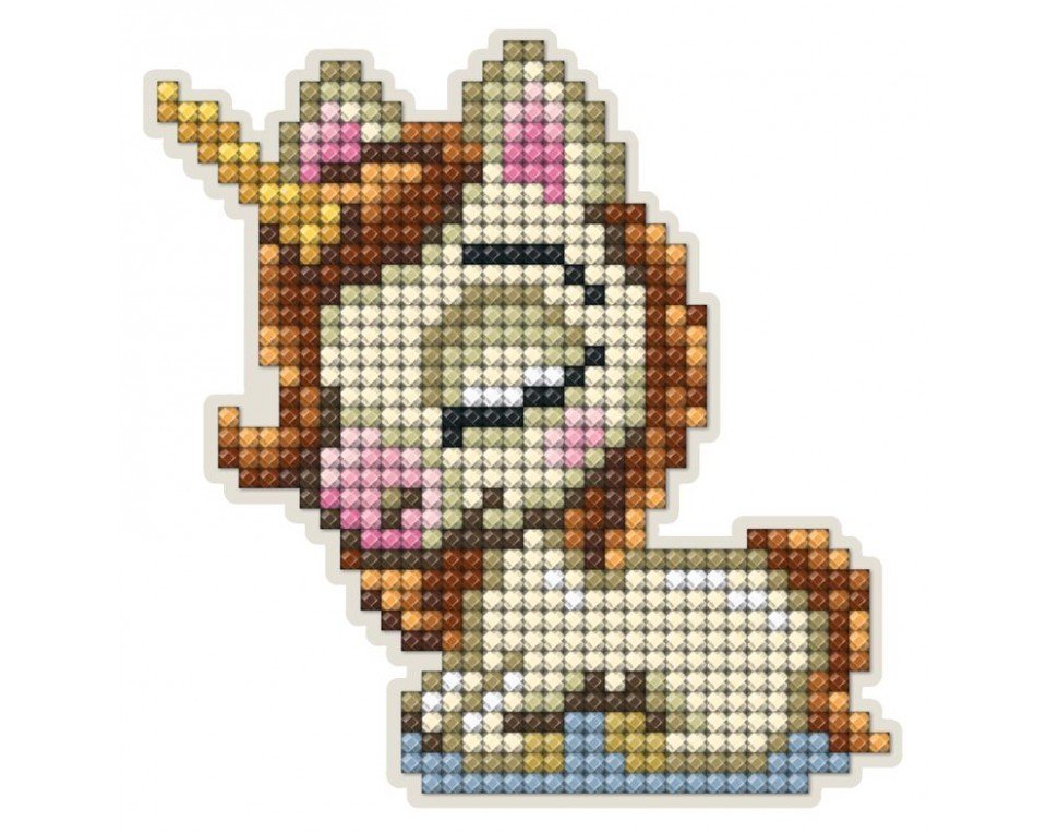 Diamentowa mozaika z magnes jednorożec 6