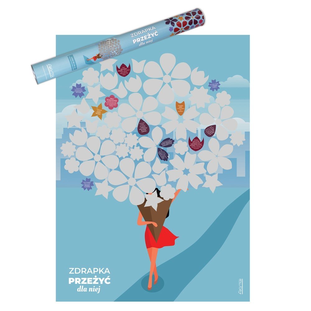 Zdrapka Przeżyć dla Niej plakat bucket list mapa Froster