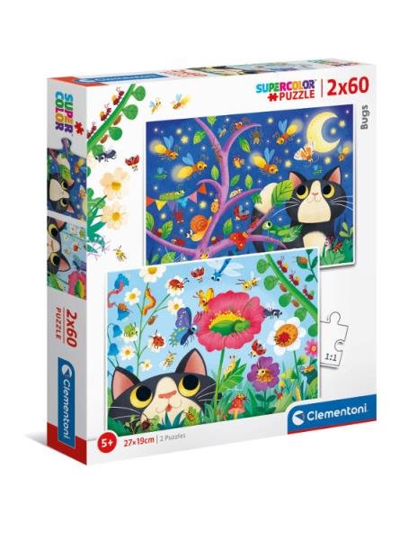 Clementoni Puzzle 2x60 Super Kolor Bugs -