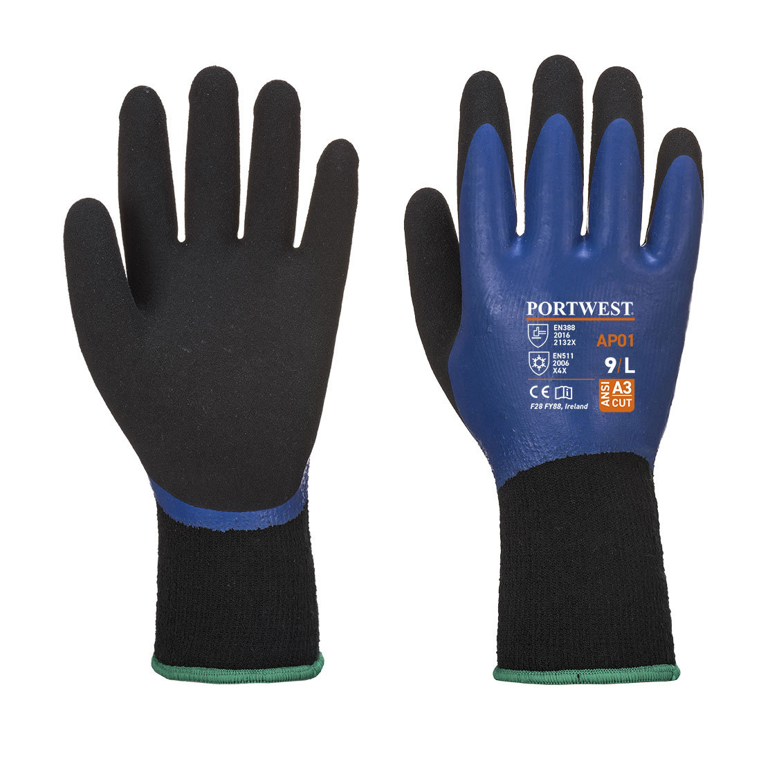 Rękawica Thermo Pro PORTWEST Czarny Niebieski S
