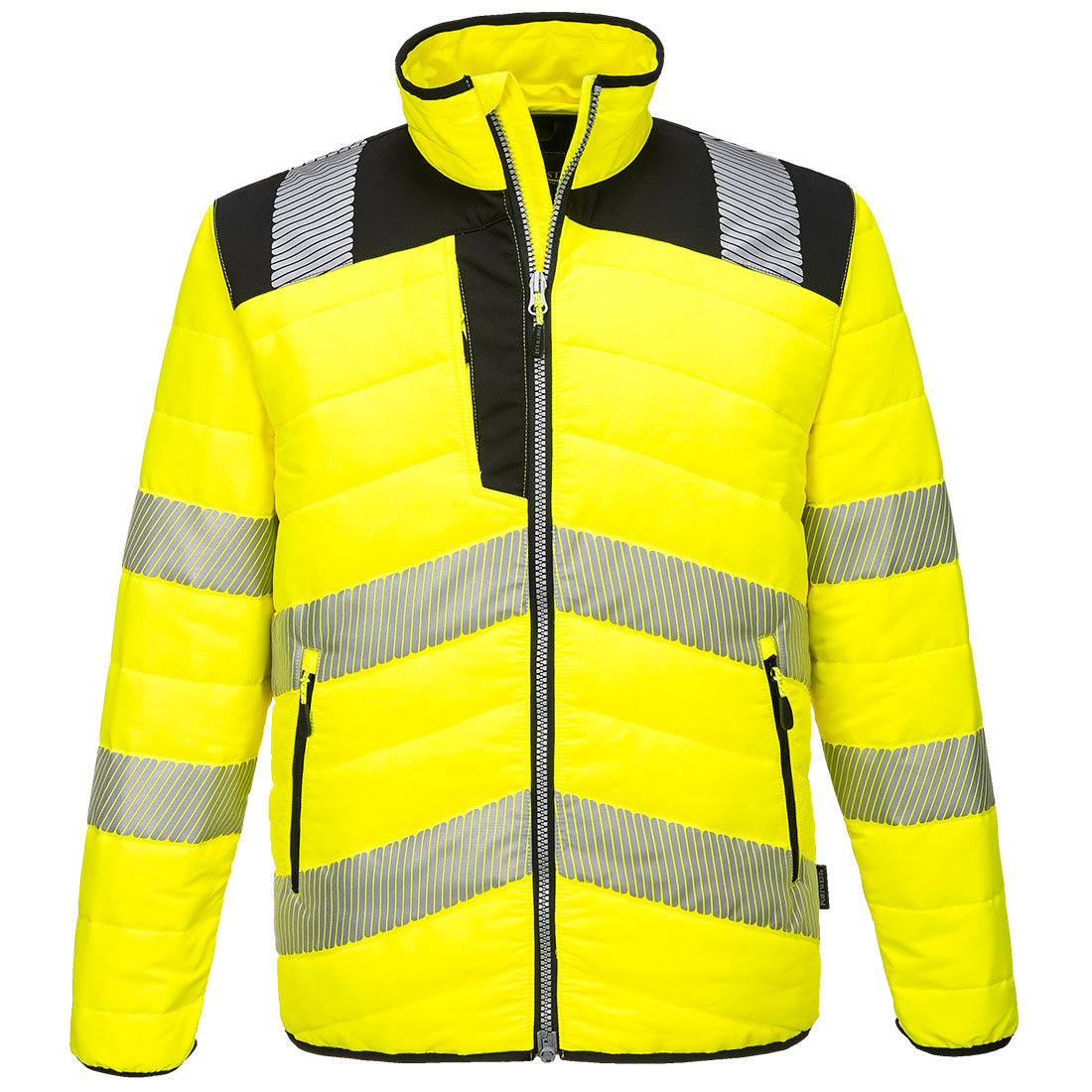 Kurtka ostrzegawcza PW3 Baffle Czarny Żółty 2XL