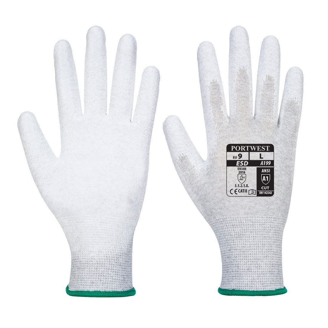 Portwest rękawice antystatyczne pokrywane PU rozmiar M PP0562 PP0562