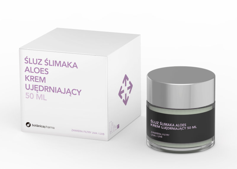 Botanicapharma BOTANICAPHARMA Krem ujędrniający z wyciągiem ze śluzu ślimaka i aloesem 50 ml