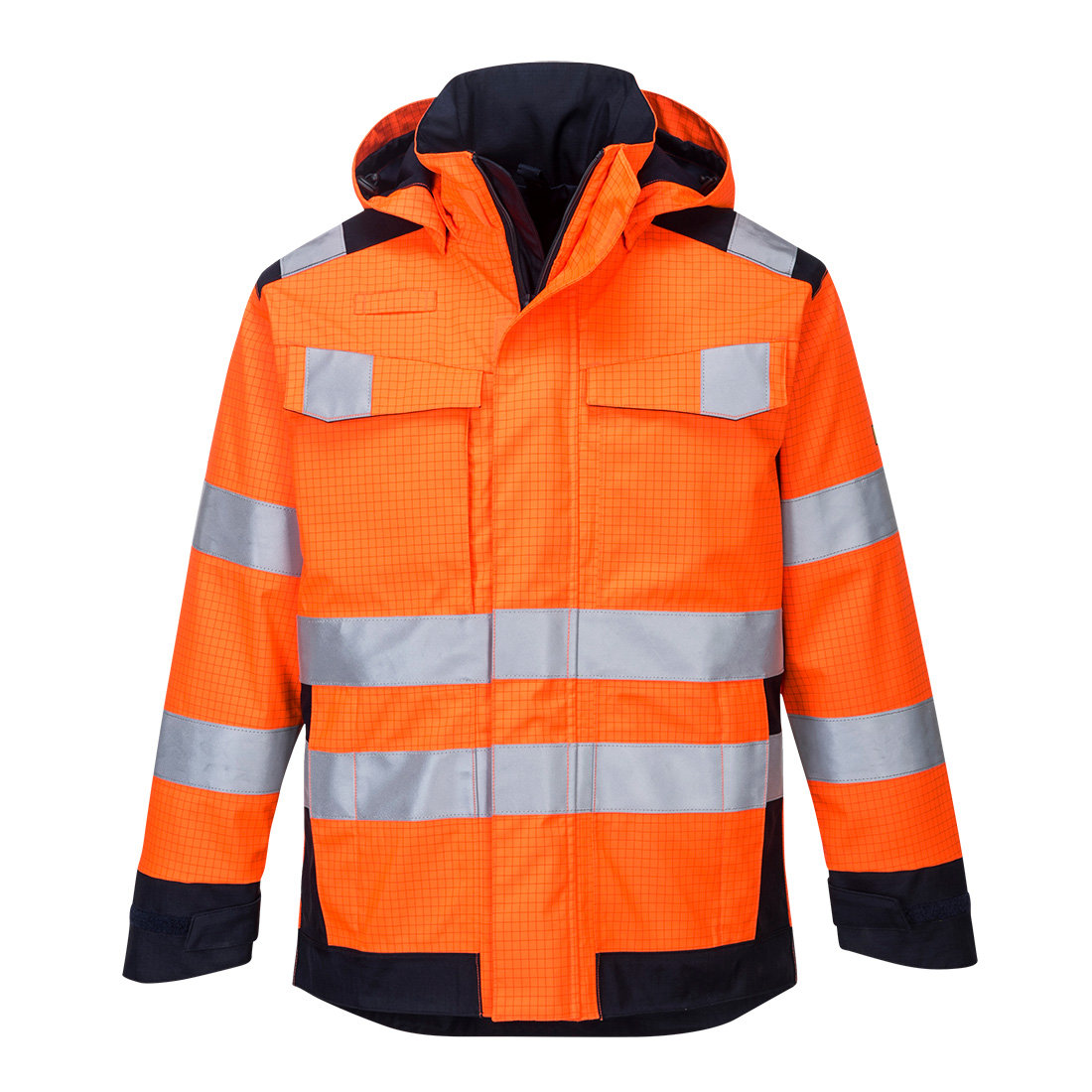 Kurtka Modaflame Multi Norm Arc Granat Pomarańcz S