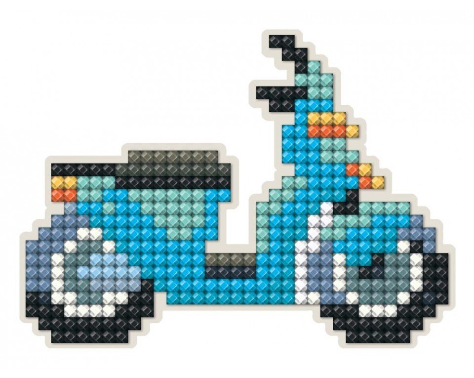 Diamentowa mozaika z magnesem skuter