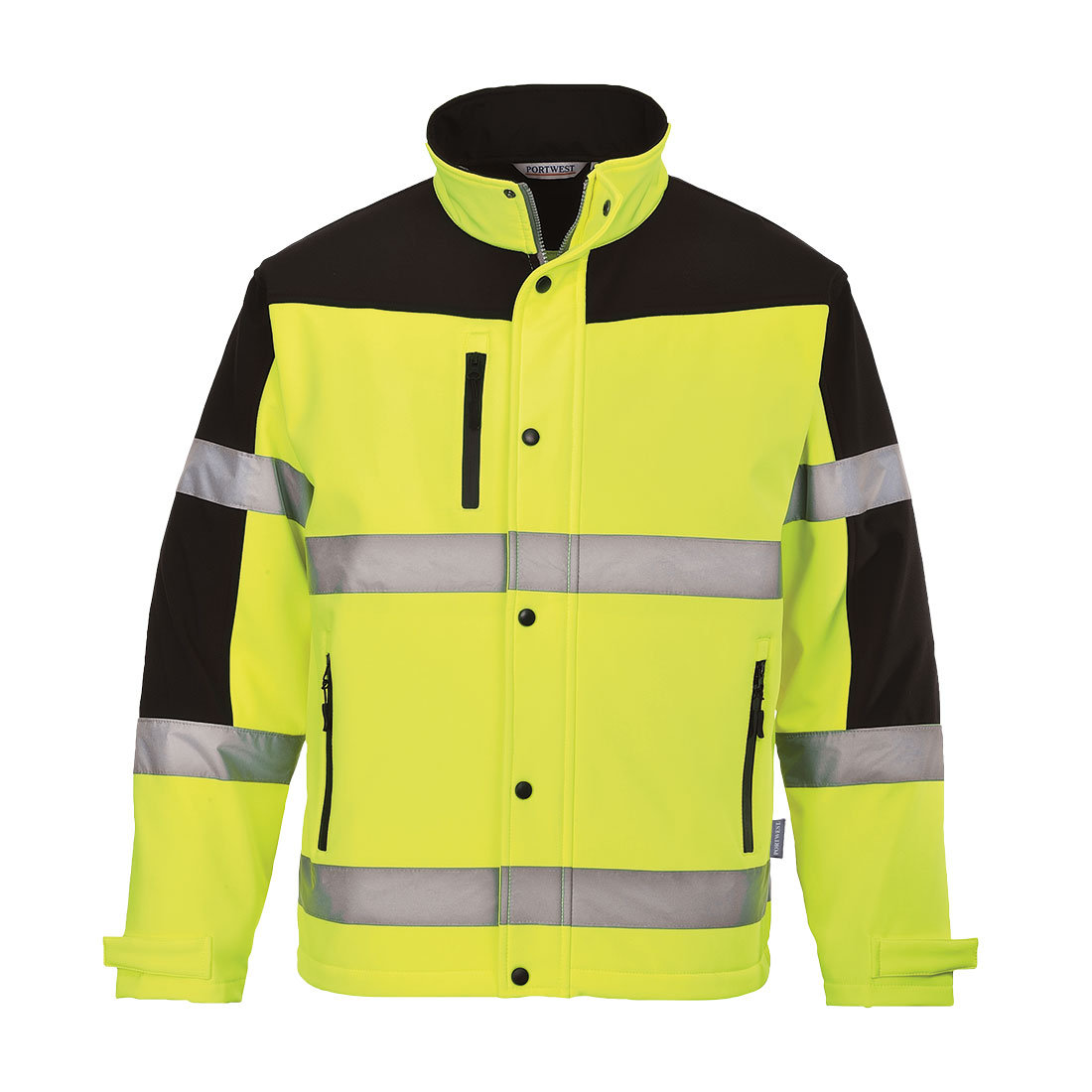 Dwukolorowy Softshell (3 warstwy) Żółty 3XL