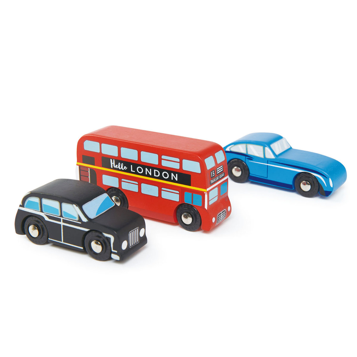 Tender Leaf Toys tender leaf toys - Drewniany Zestaw Samochodów  -  Londyn, 3 Sztuki, Tender Leaf Toys