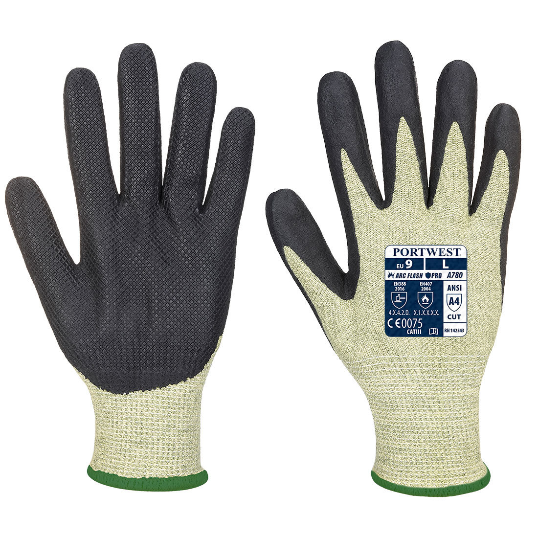 Rękawica Grip Arc PORTWEST Czarny Zielony 2XL