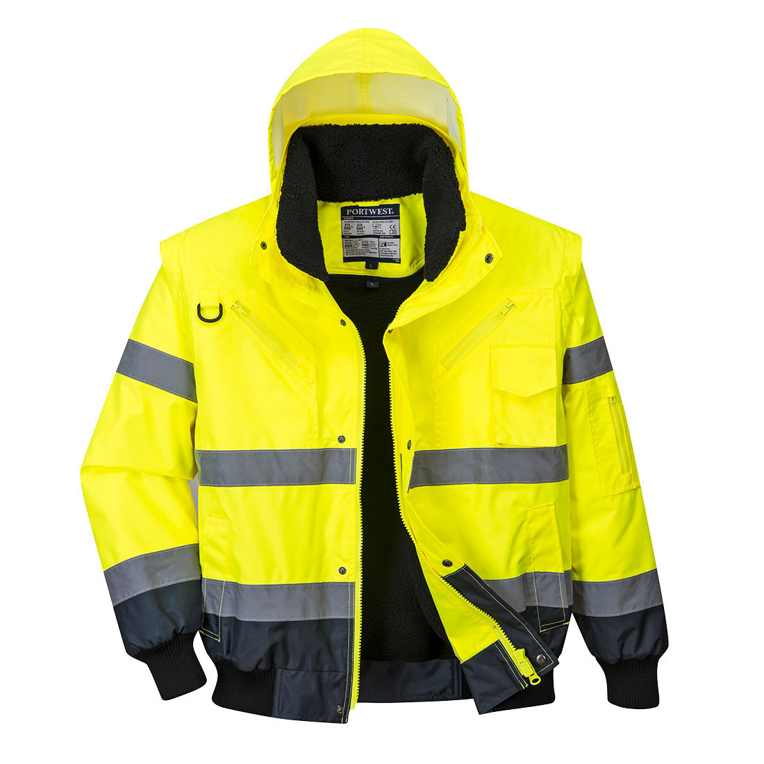 Kontrastowa kurtka ostrzegawcza Bomber 5XL