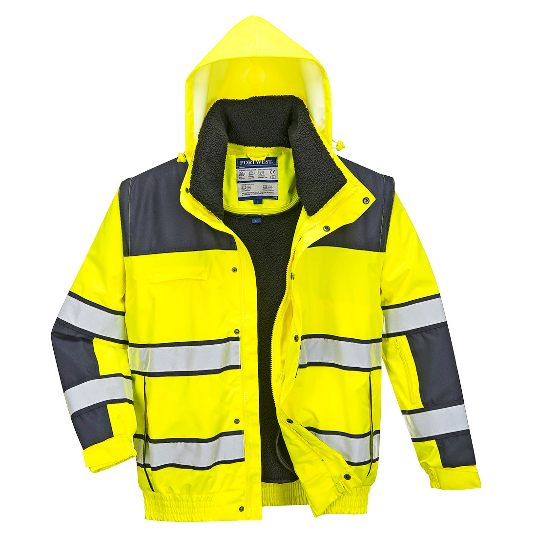 Kurtka ostrzegawcza Bomber Żółty Granat 2XL