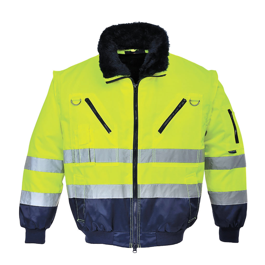 PORTWEST PJ50 KURTKA OSTRZEGAWCZA PILOT 3W1; ŻÓŁTY/GRANATOWY