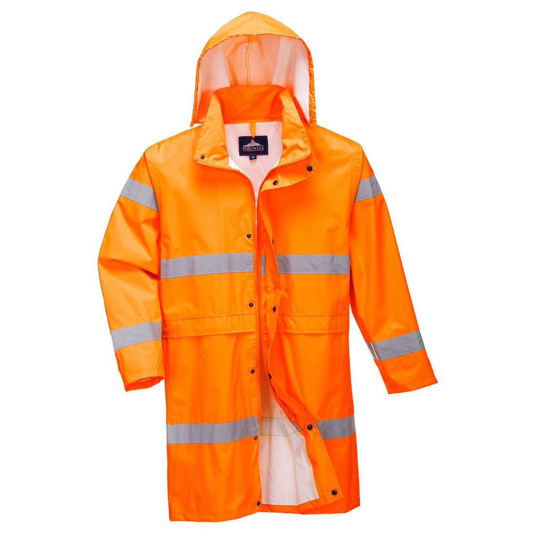 Portwest Portwest H442ORRXXL Seria H442 Hi-Vis płaszcz, 100 cm, regularny, rozmiar: 2XL, pomarańczowy H442ORRXXL