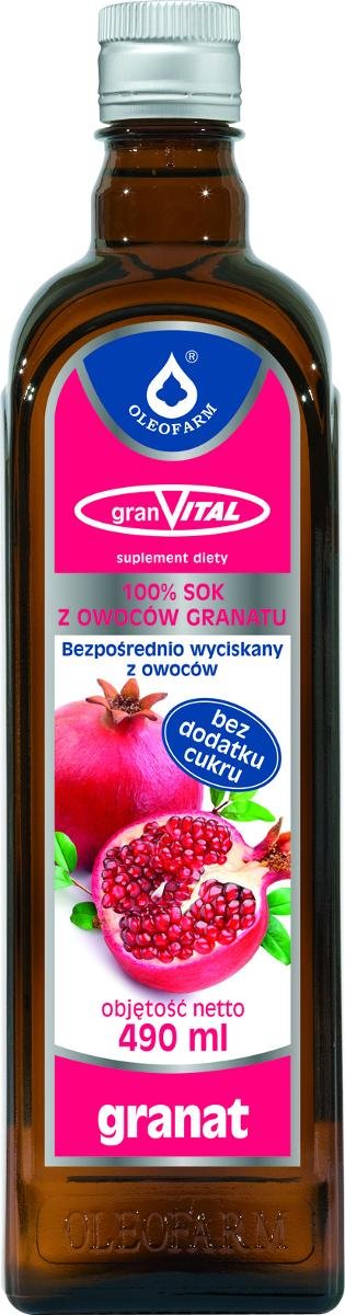 Oleofarm GranVital 100% sok z owoców granatu