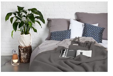 Koc YETI Grafitowy z wełny 145x205 HOP Design