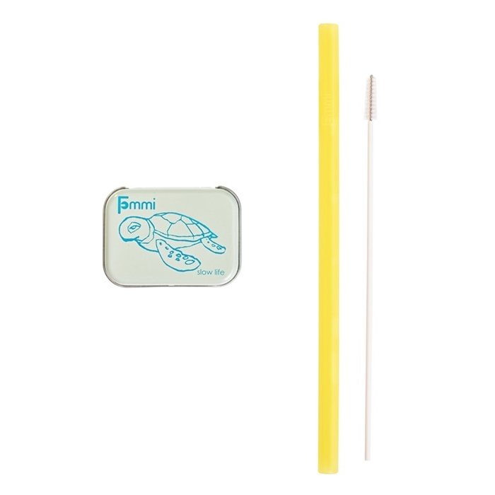 Fommi Fommi Słomka Wielorazowa w Pudełku Yellow blueocean-34872-0