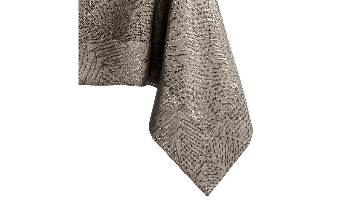 Obrus Gaia Cappuccino Tłoczony Roślinny 140x450 AmeliaHome - TCLOTH/AH/GAIA/BRD/CAPPUCCINO/140X450