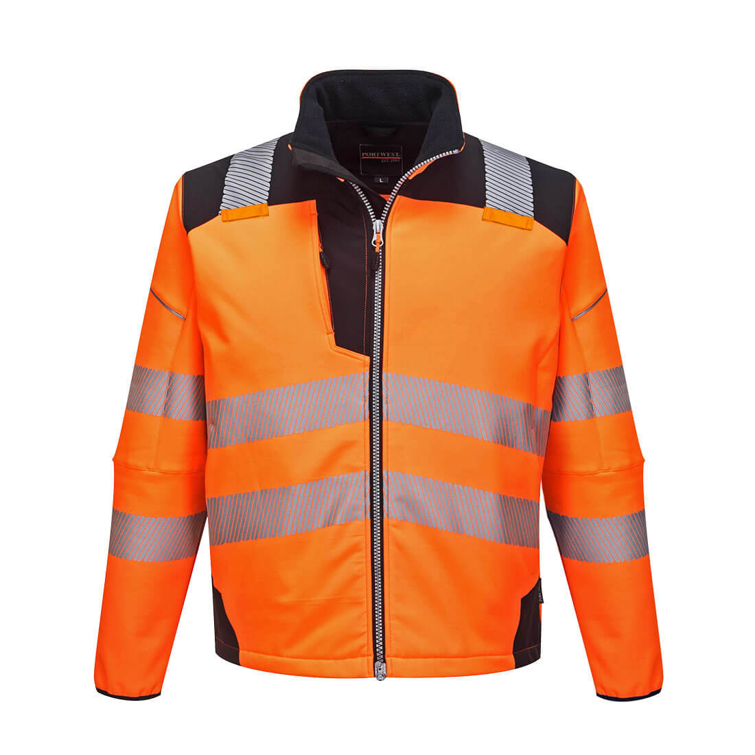 PORTWEST T402 SOFTSHELL OSTRZEGAWCZY PW3; POMARAŃCZOWY/CZARNY