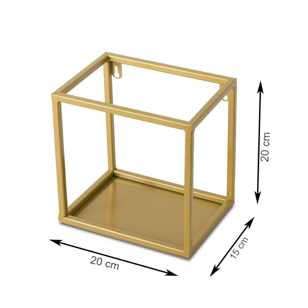 Półka wisząca ścienna metal złota 20 cm 10-1581/20/zlota