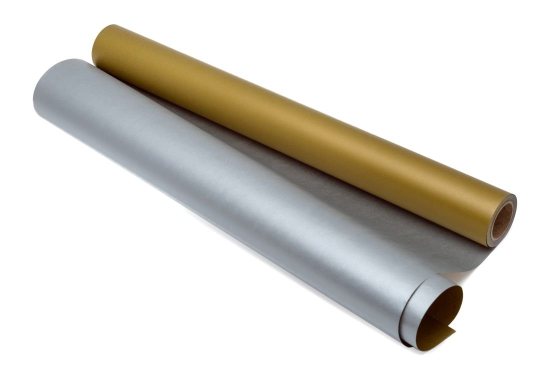 Papier pakowy kraft złoto-srebrny 70cm-25m 60g