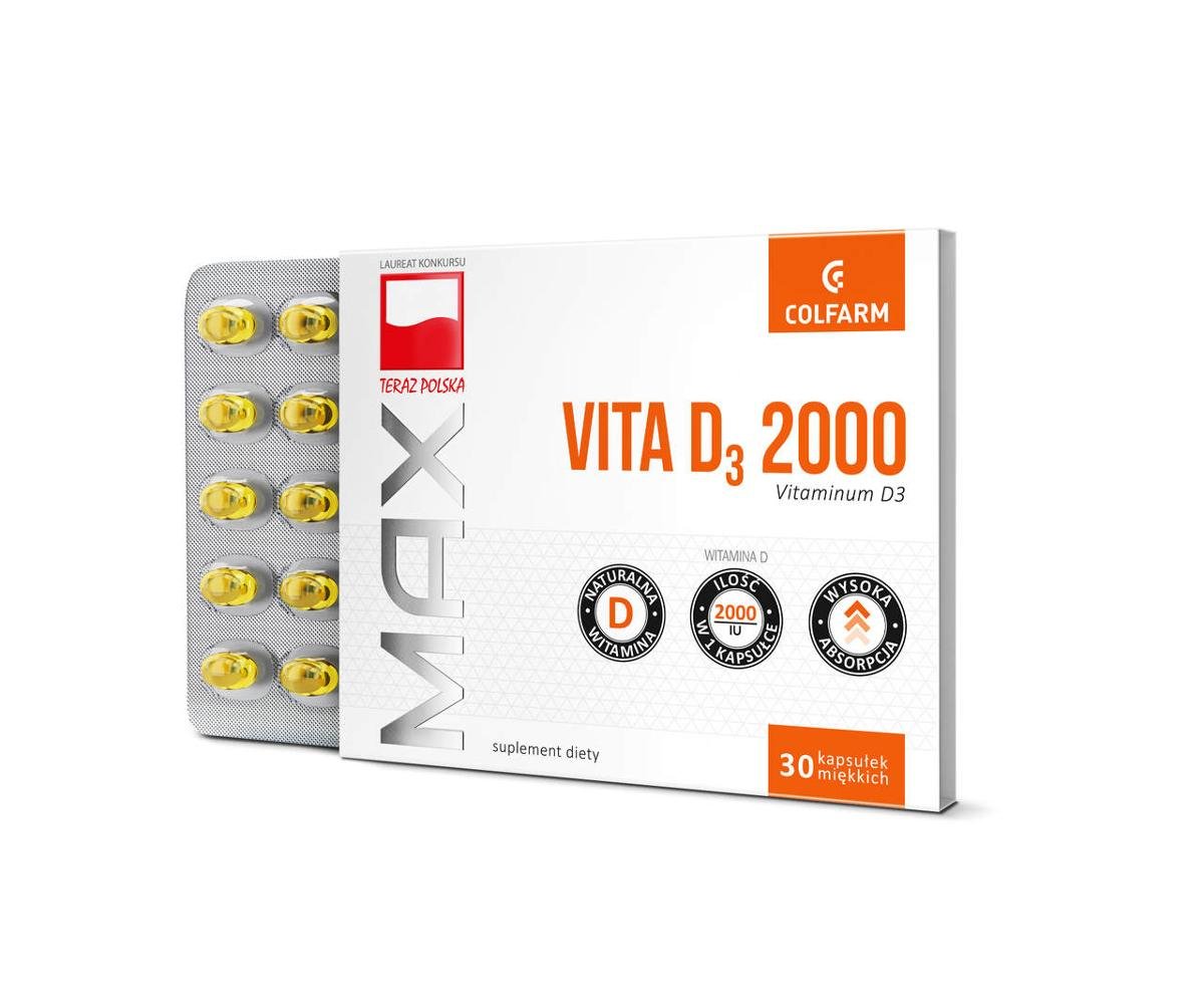 Max Vita D3 2000, 30 kapsułek miękkich