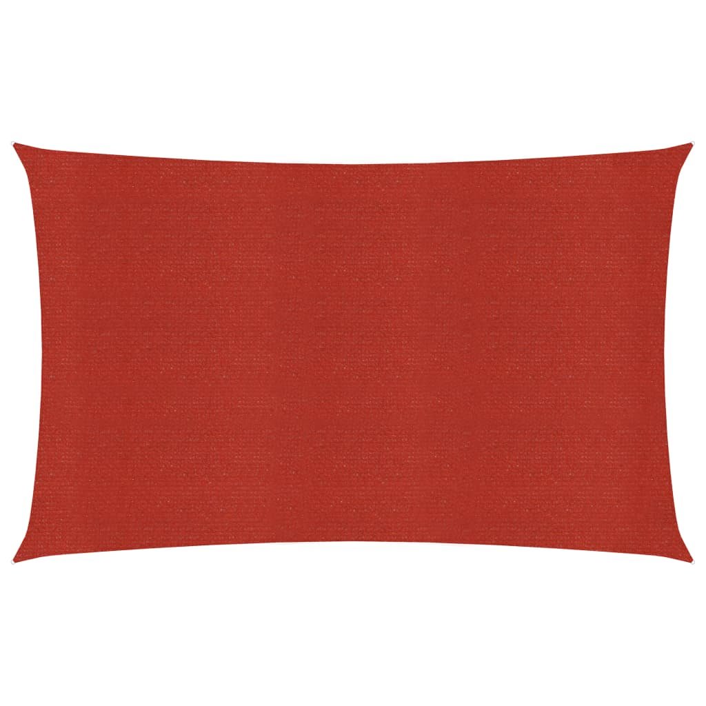 vidaXL Żagiel przeciwsłoneczny, 160 g/m, czerwony, 4x6 m, HDPE vidaXL