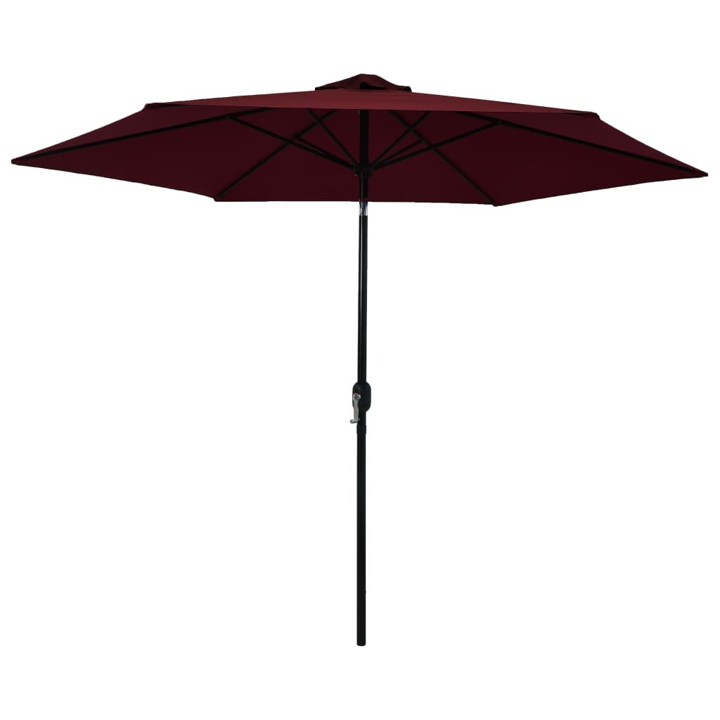 vidaXL Parasol ogrodowy na metalowym słupku, bordowy, 300 cm vidaXL