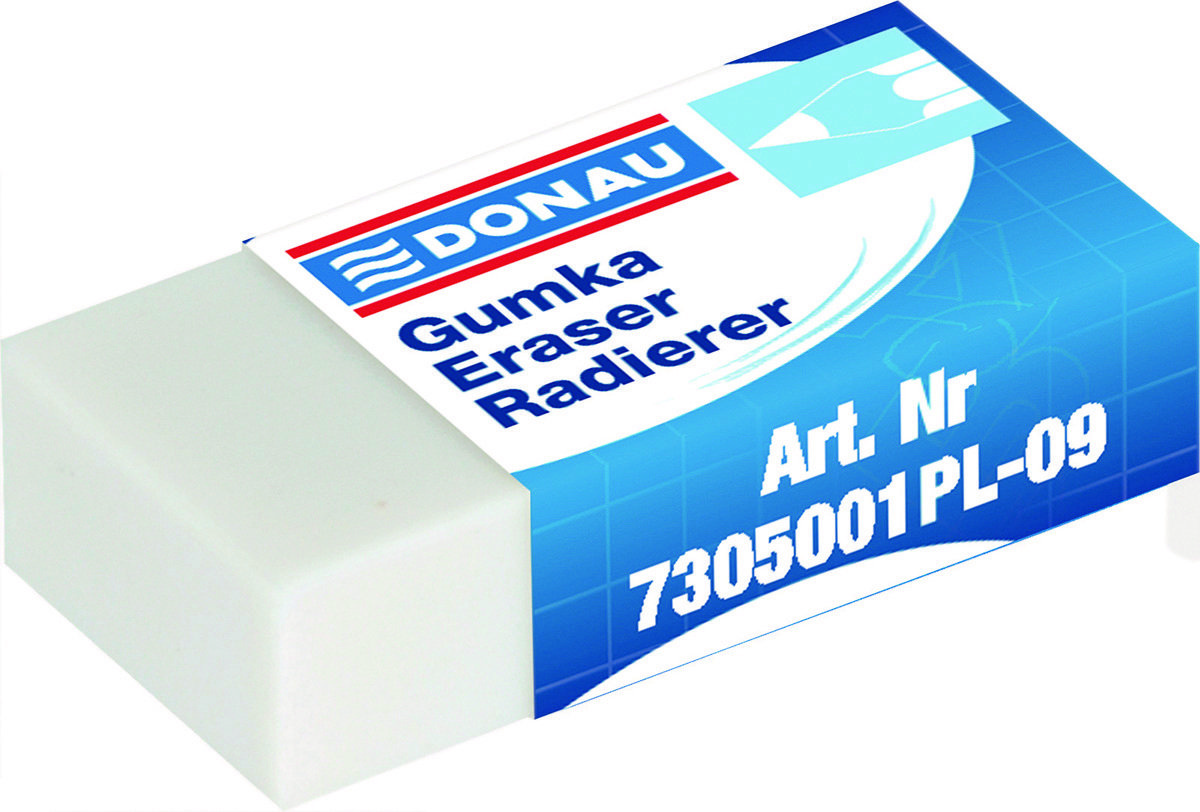 Donau Gumka uniwersalna , 41x21x11mm, biała 7305001PL-09