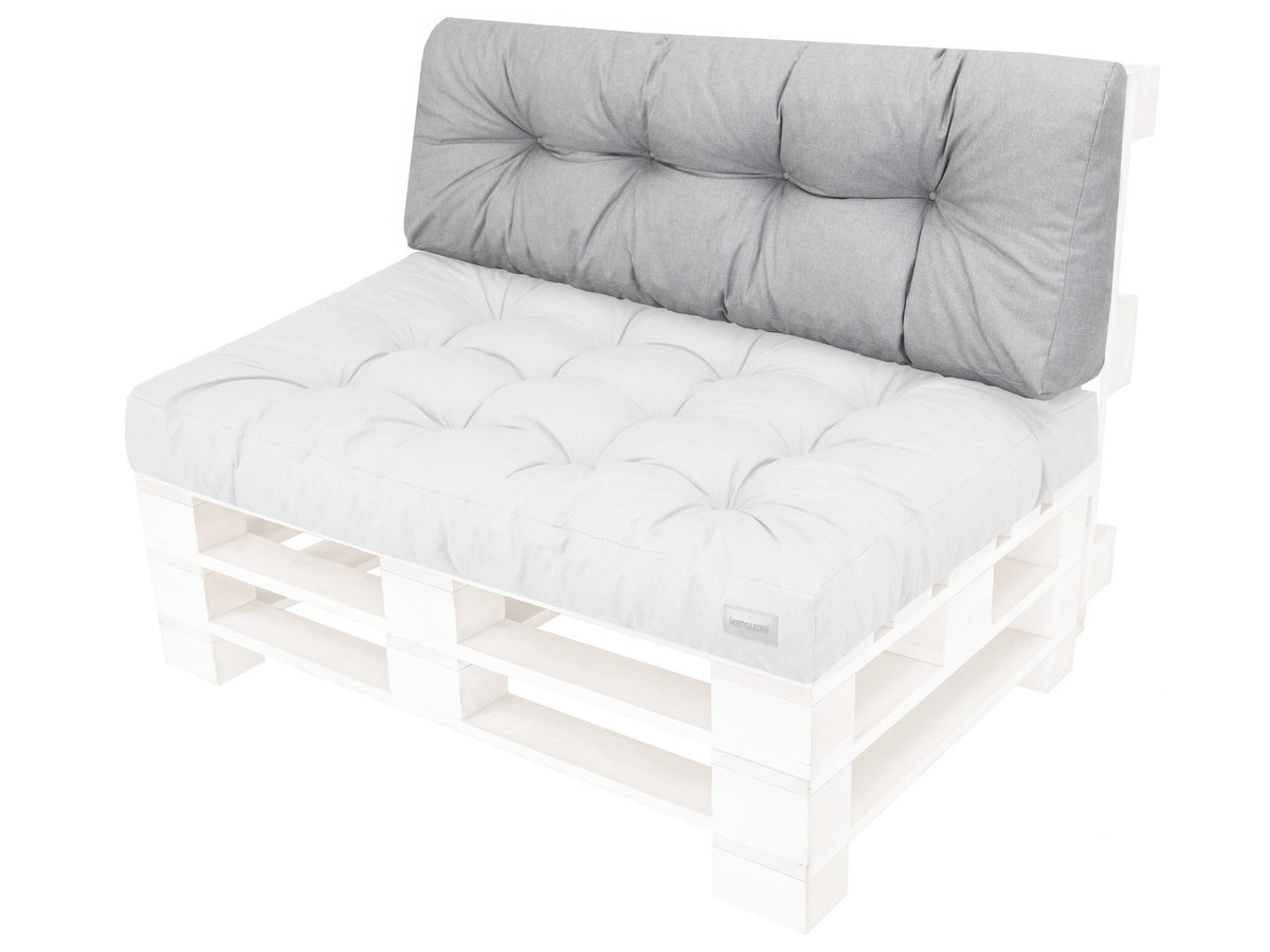 Poduszka oparcie na meble z palet, Leo, Popiel Ekolen, 120x40 cm