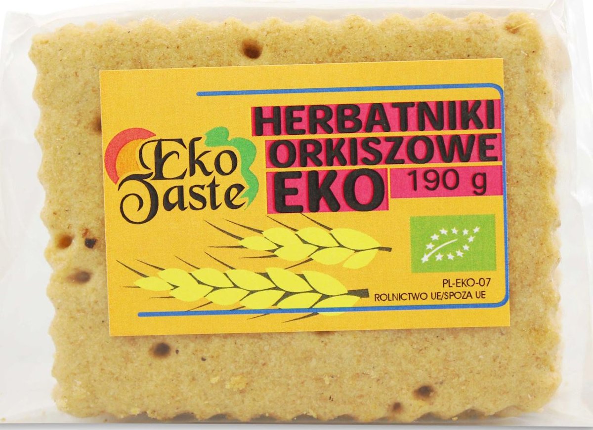 Eko Taste HERBATNIKI WEGAŃSKIE ORKISZOWE BIO 190 g - TAST)