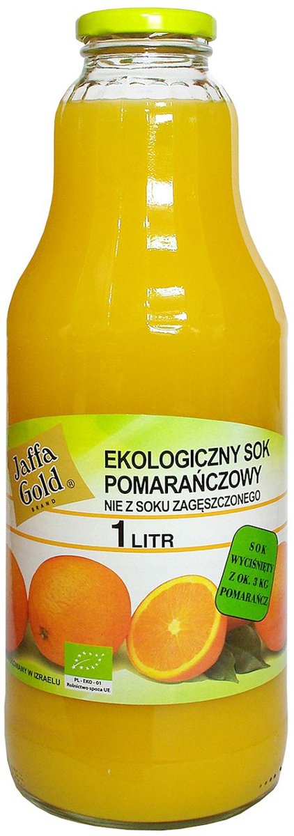 Bio Planet JAFFA GOLD Dystrybutor: S.A., Wilkowa W SOK POMARAŃCZOWY BIO 1 L - JAFFA GOLD