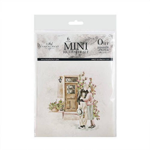 Papier ryżowy mini ITD RSM030 zakochani - zestaw