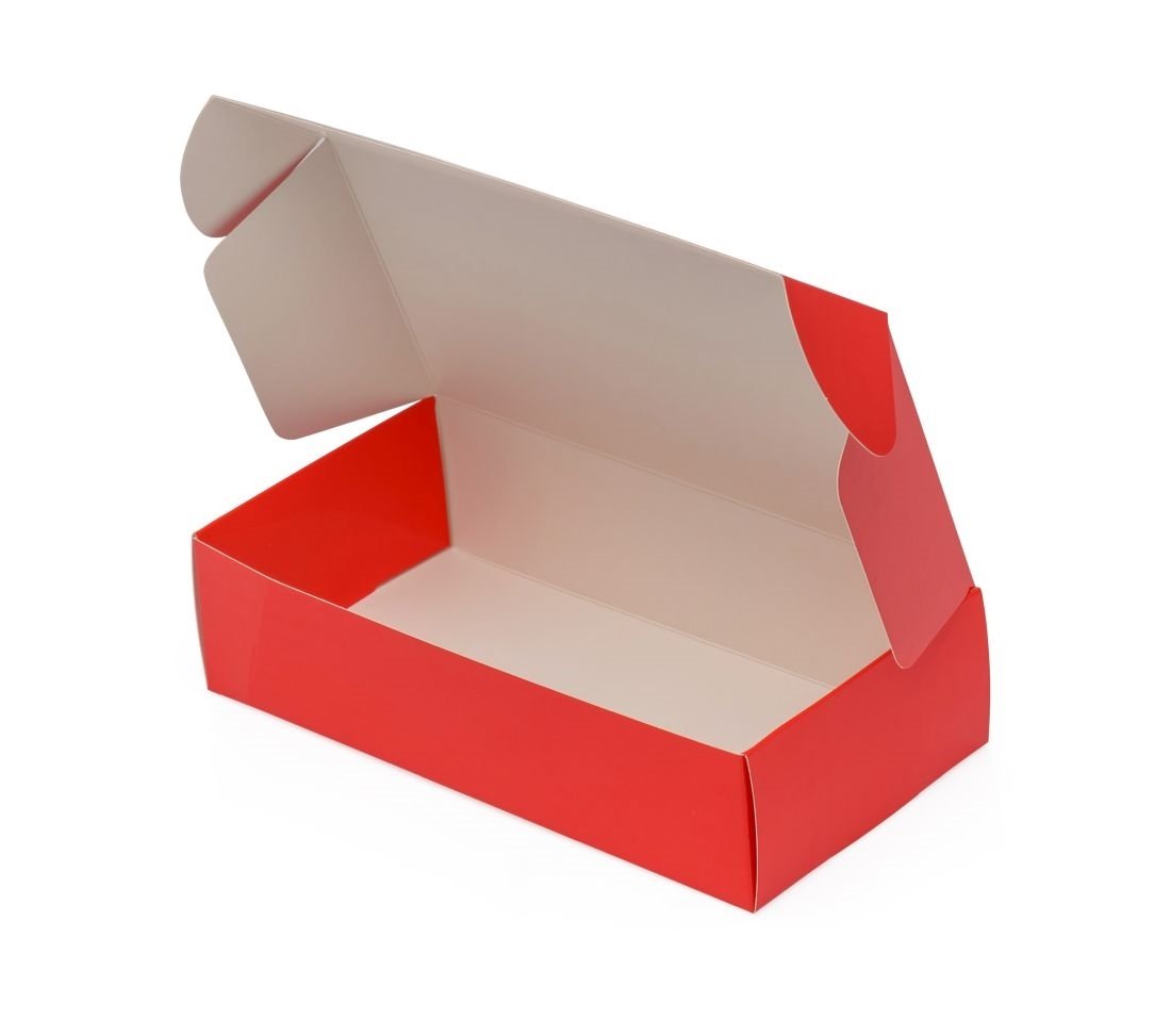 Pudełko laminowane 200x100x50mm, czerwone f427