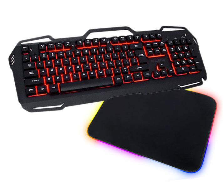Zestaw Blow klawiatura z podświetleniem LED RED COLD STEEL + podkładka