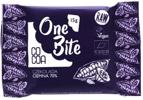 Cocoa ONE BITE CZEKOLADA GORZKA 70% BIO 15 g -