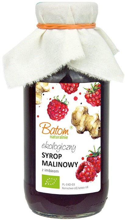 Batom Syrop malinowy z imbirem BIO 330 ml Batom 000-2BE1-87760