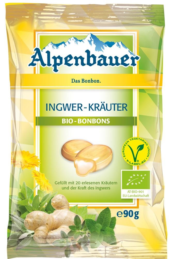 Alpenbauer Cukierki z nadzieniem o smaku ziołowym z szałwią VEGAN BIO 90 g - ALPENBAUER 8FE0-33681