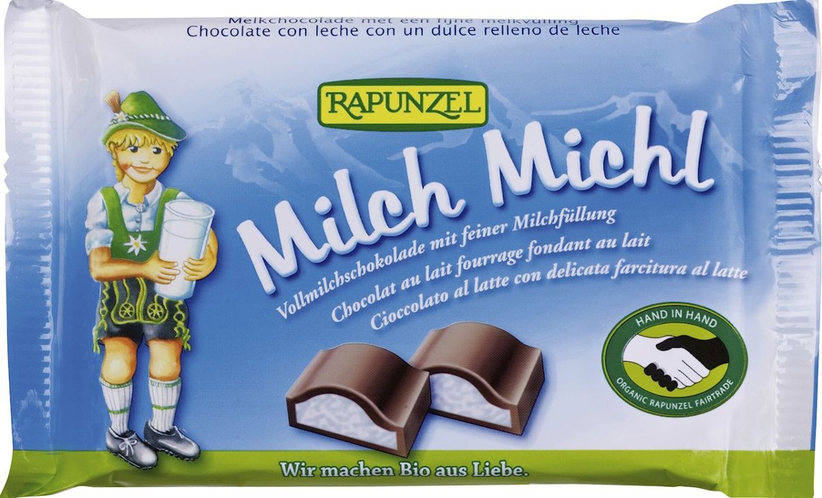 Rapnuzel CZEKOLADA Z NADZIENIEM MLECZNYM DLA DZIECI BIO 100 g - bioplanet-8882