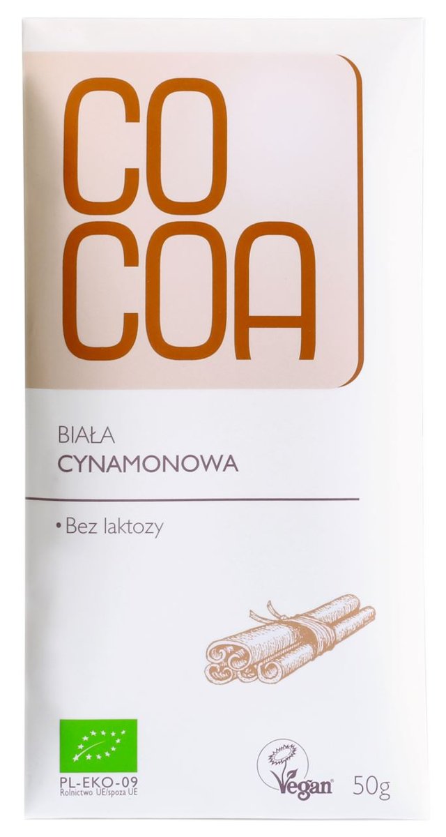 Cocoa TABLICZKA BIAŁA CYNAMONOWA BIO 50 g - bioplanet-8979