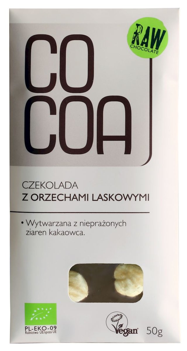 Cocoa CZEKOLADA Z ORZECHAMI LASKOWYMI BIO 50 g - bioplanet-8980