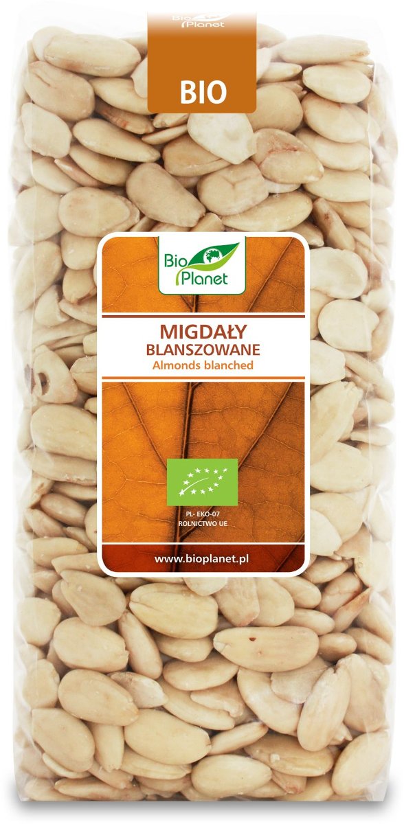 Bio Planet migdały blanszowane ekologiczne 1000g 5907814664167