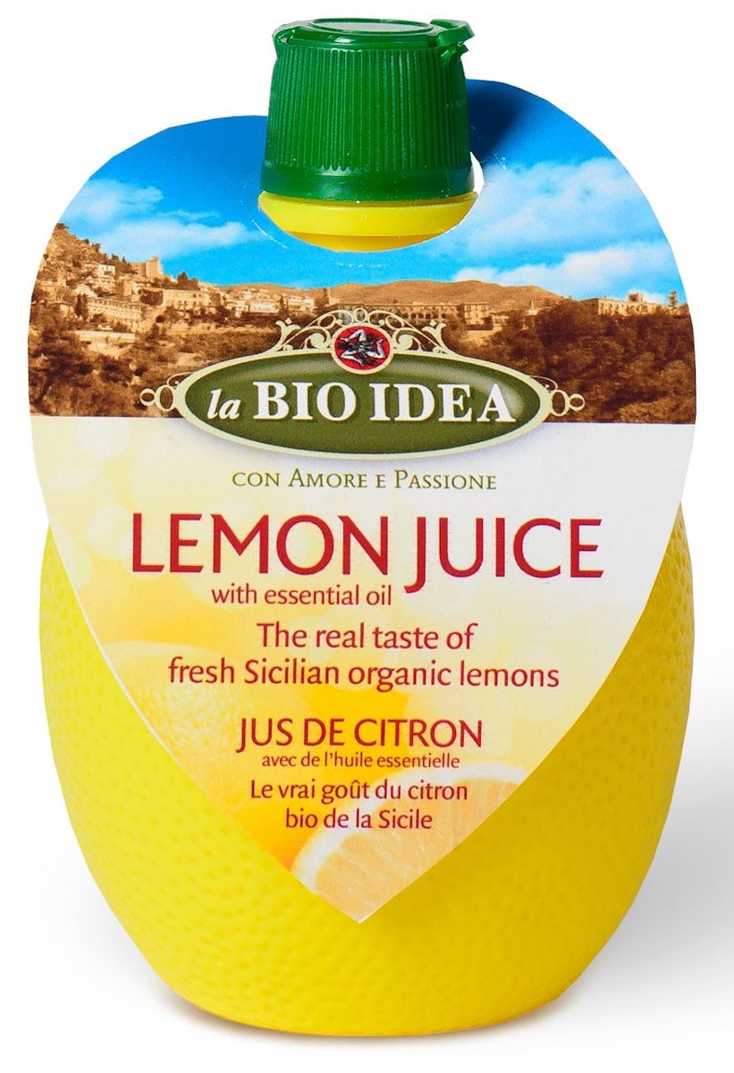 la BIO IDEA sok z cytryny z olejkiem cytrynowym bio 200 ml - 8717496906687