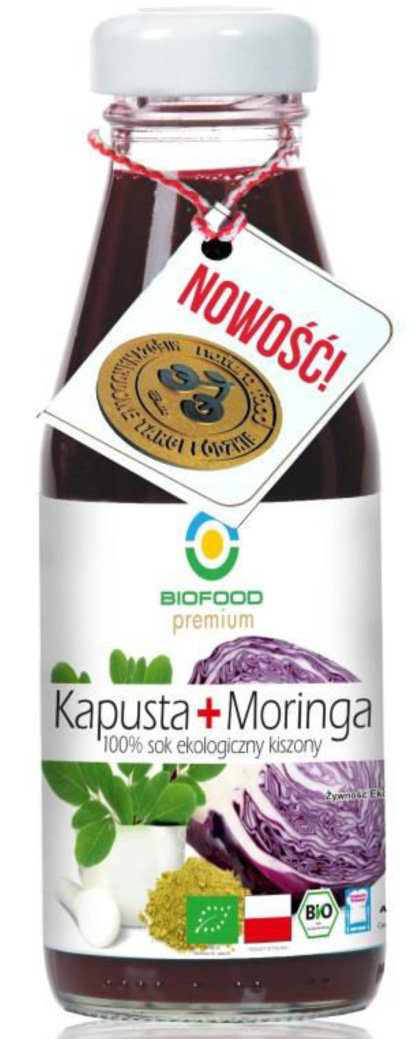 Bio Food SOK Z CZERWONEJ KAPUSTY KISZONEJ Z MORINGĄ BIO 200 ml -