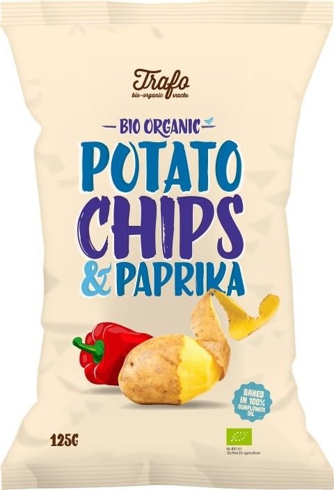 Chipsy ziemniaczane o smaku PAPRYKOWYM BIO 125g Trafo