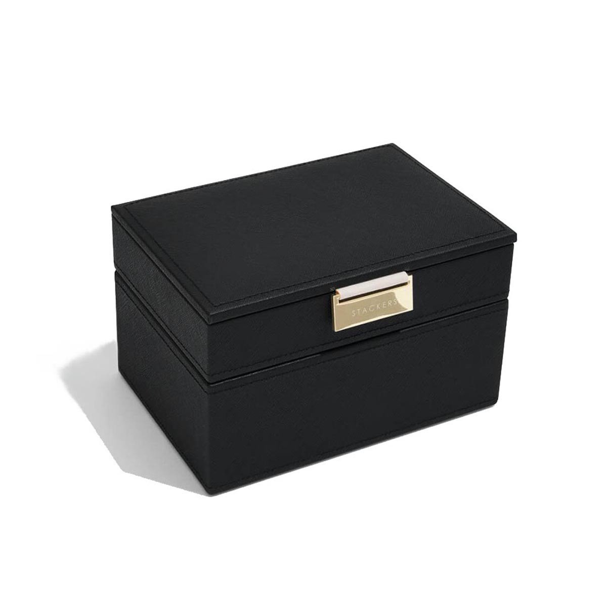 Pudełko na biżuterię 2-poziomowe (czarne) Mini Classic Stackers